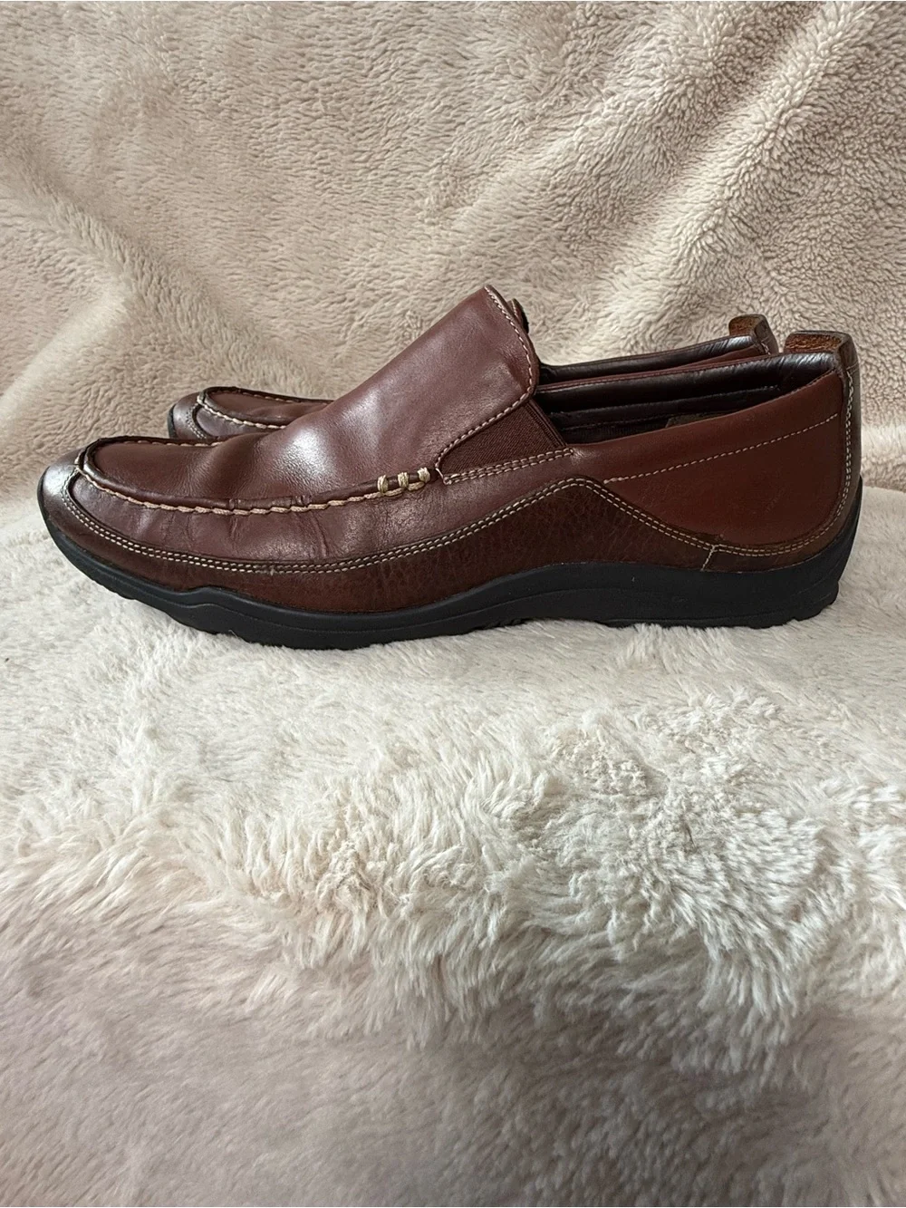 Cole Haan Mens Size 11.5 M Tucker Venetian Brown Loafer Moc Leather Loafers VGUC